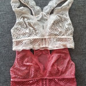 2 NWT Victoria's Secret bralettes.